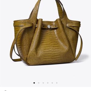 TORY BURCH - SMALL ROMY CROC-EMBOSSED TOTE